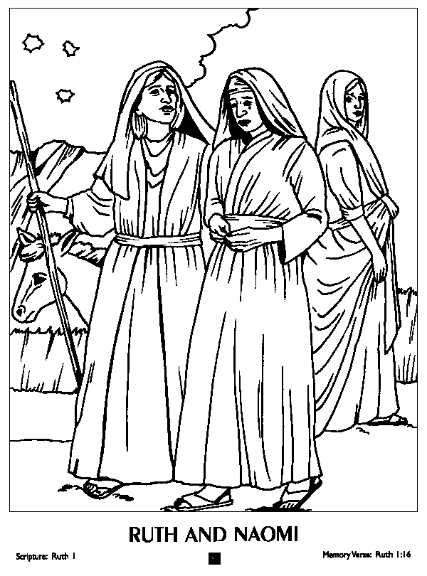 Boaz and ruth coloring pages
