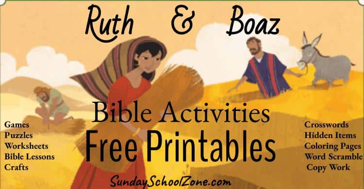 Ruth bible lessons and bible activities on sunday school zone
