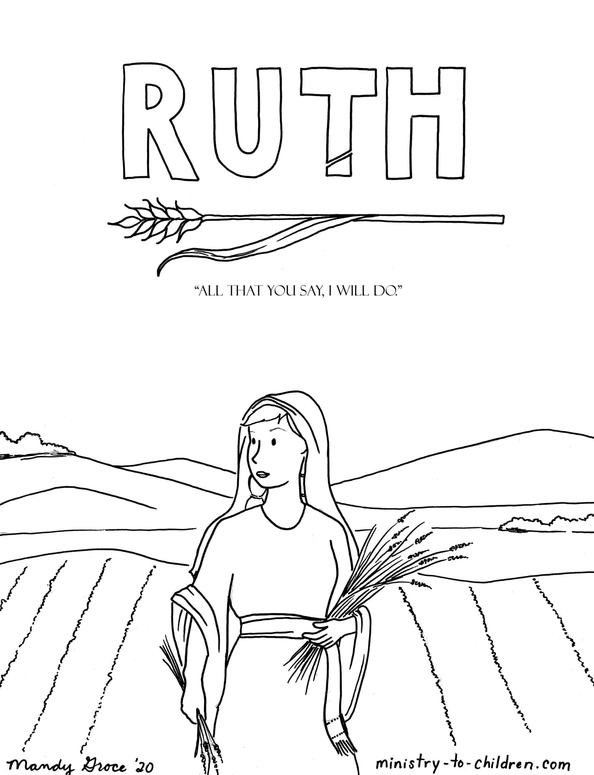Ruth coloring page