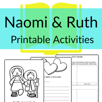 Ruth naomi printable activities for sunday school or homeschool print go