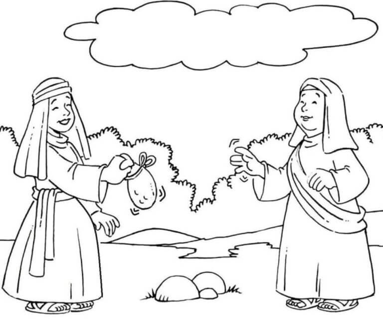 Ruth and naomi coloring page