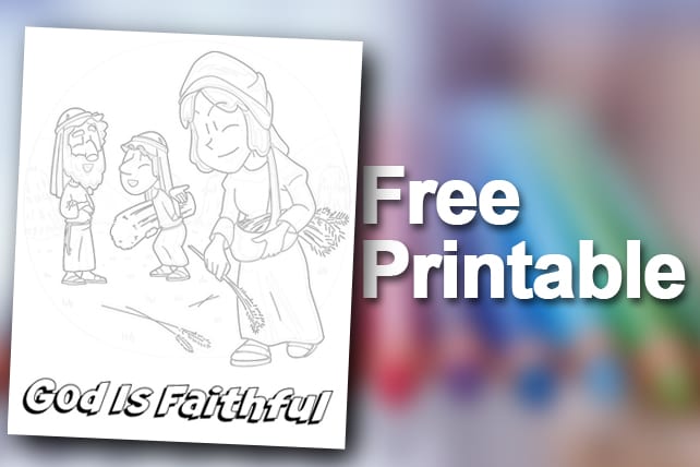 Free printable ruth naomi and boaz coloring page