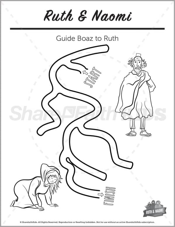 Ruth and naomi preschool coloring pages â