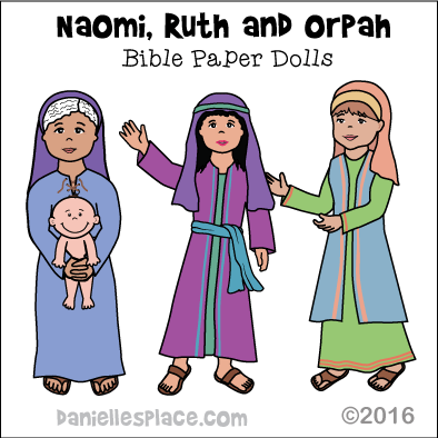 Bible crafts and activities about ruth naomi and friends