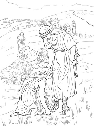 Ruth and boaz coloring page free printable coloring pages