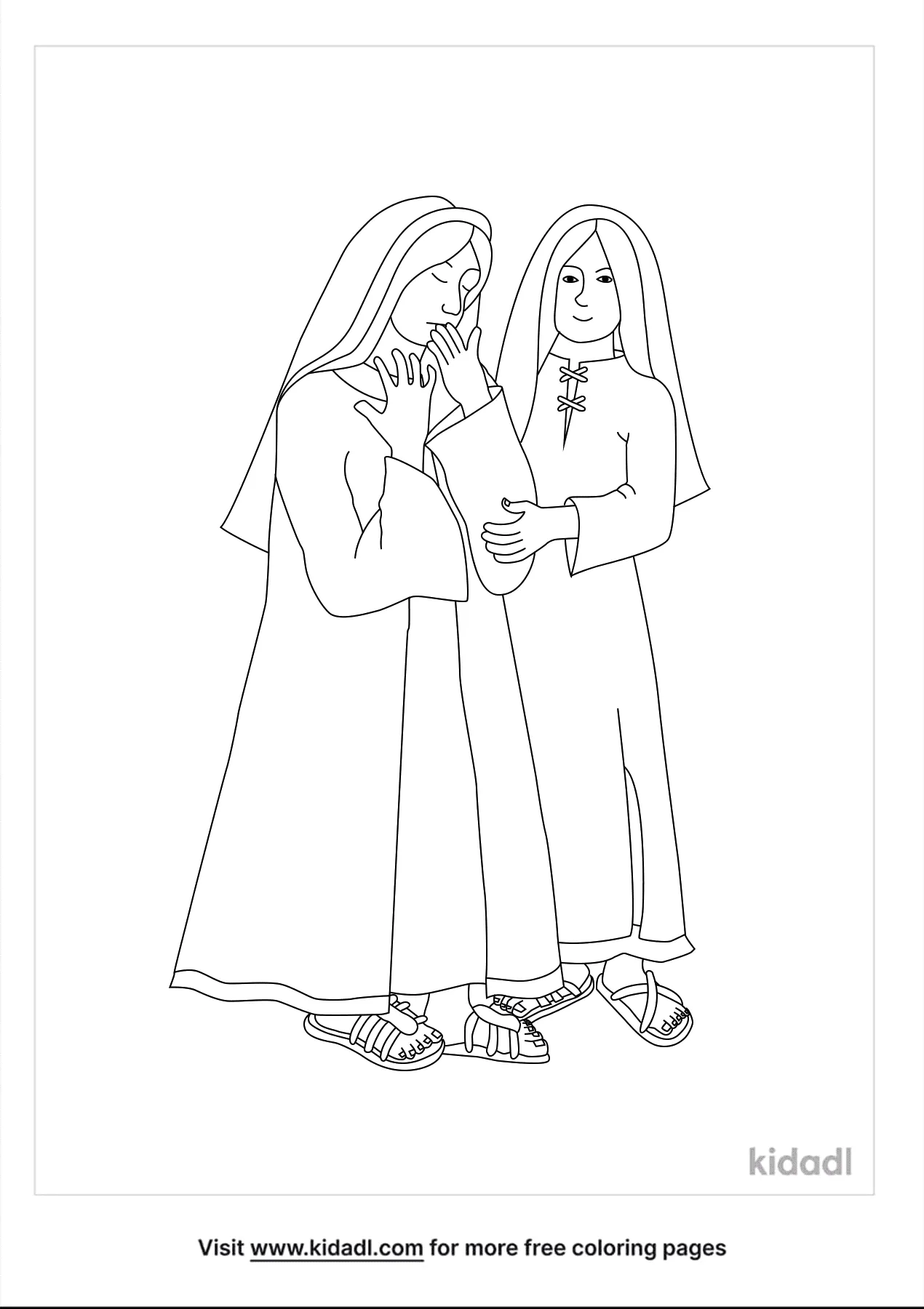 Free naomi and ruth coloring page coloring page printables