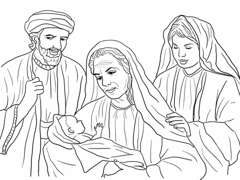 Boaz naomi ruth and baby obed coloring page free printable coloring pages