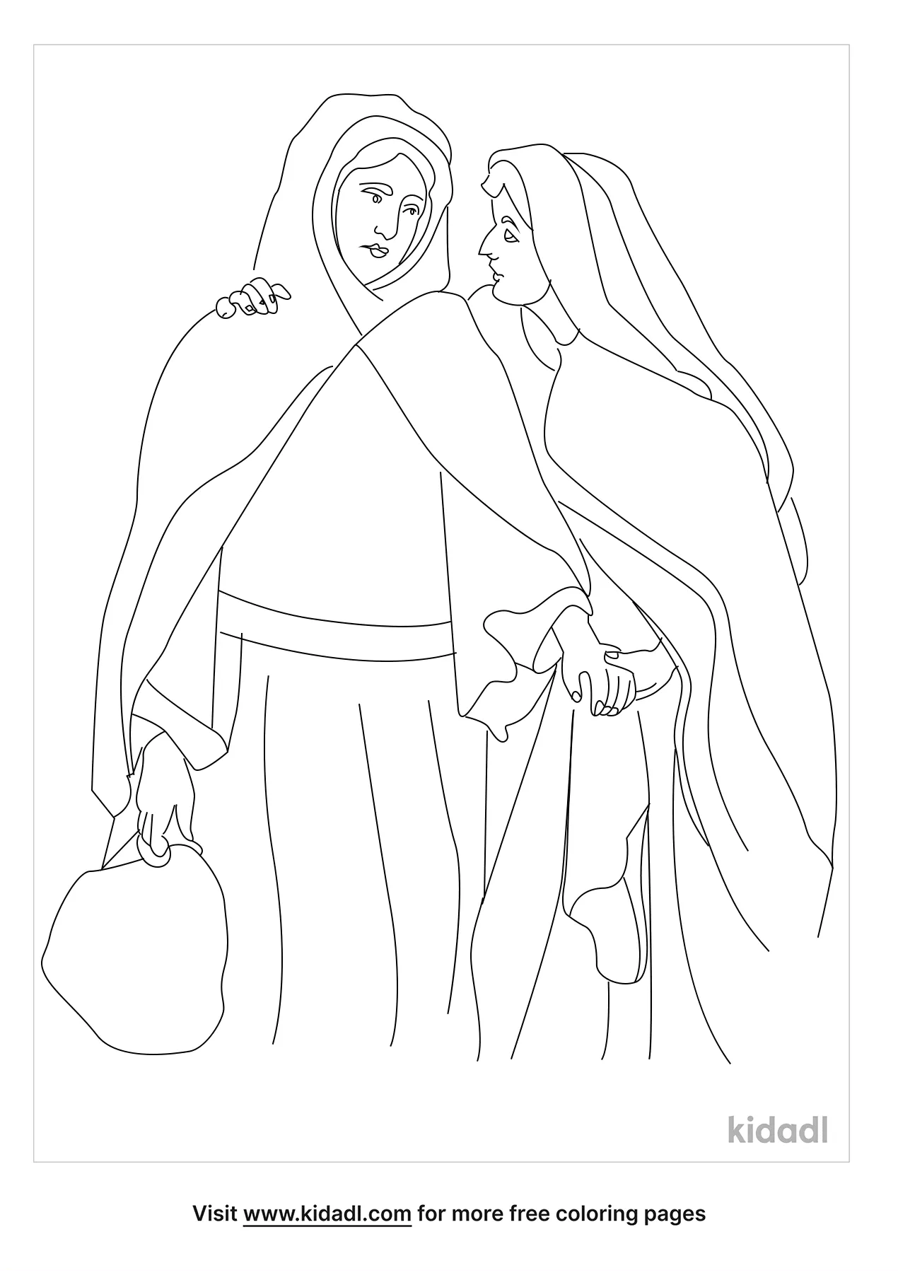 Free ruth and naomi coloring page coloring page printables