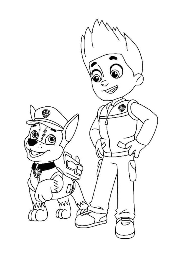 Paw patrol ryder coloring pages