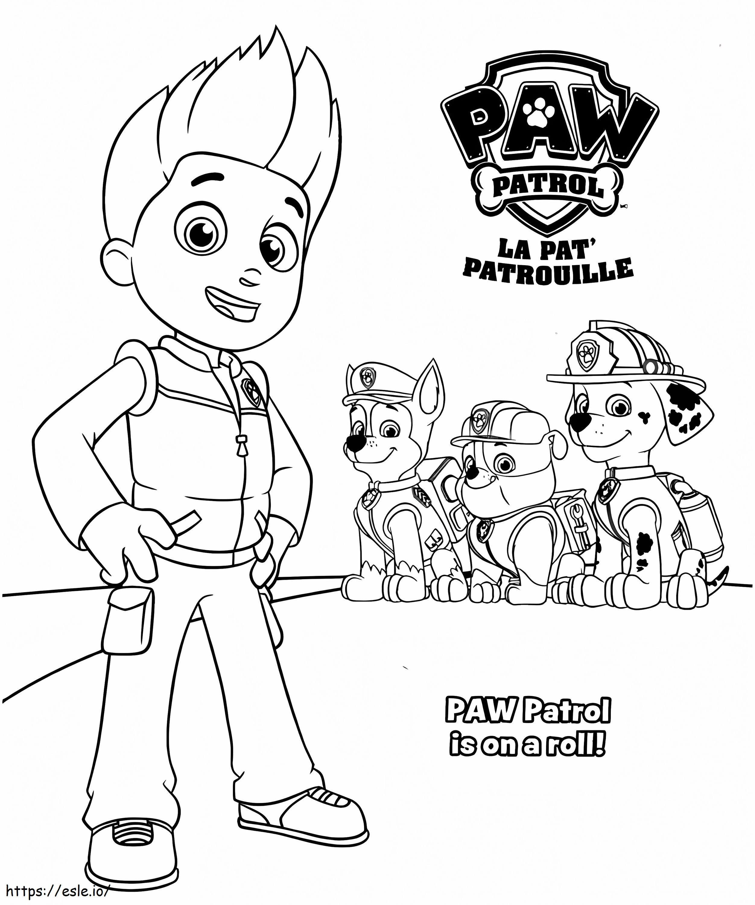 Ryder paw patrol coloring page