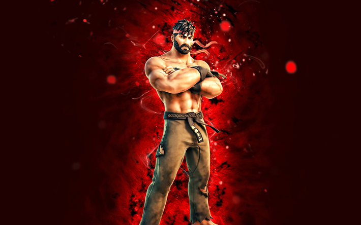 Download wallpapers battle ryu k red neon lights fortnite battle royale fortnite characters battle ryu skin fortnite battle ryu fortnite for desktop free pictures for desktop free