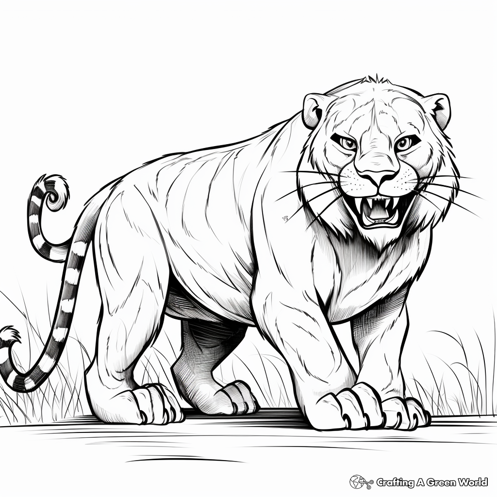 Sabertooth tiger coloring pages