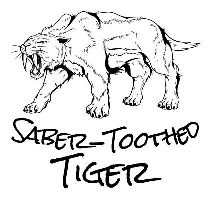 Saber tooth tiger art for sale page of