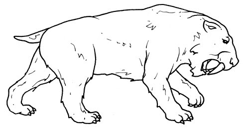 Coloring pages sabre tooth tiger coloring pages
