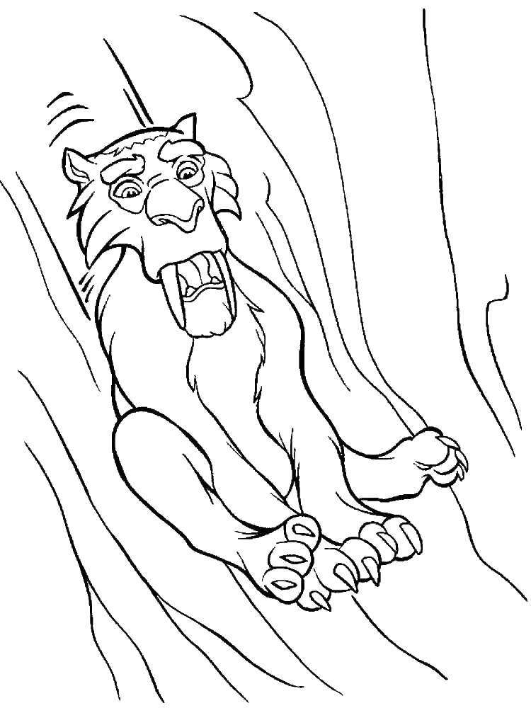 Online coloring pages coloring page saber toothed tiger diego ice age download print coloring page
