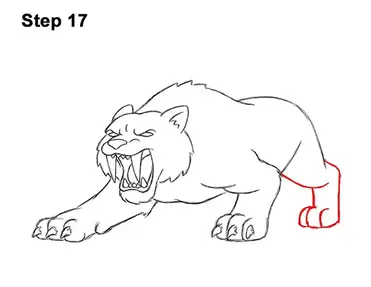 How to draw a smilodon cartoon video step