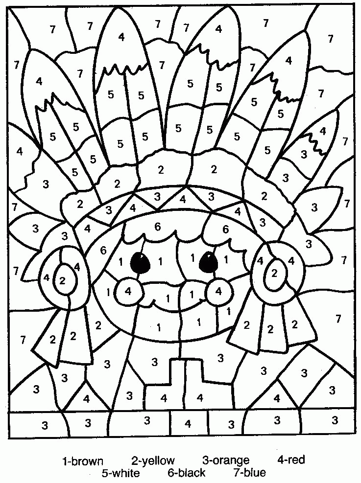 Colouring pages to number