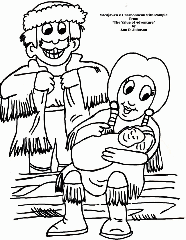 Sacagawea coloring pages