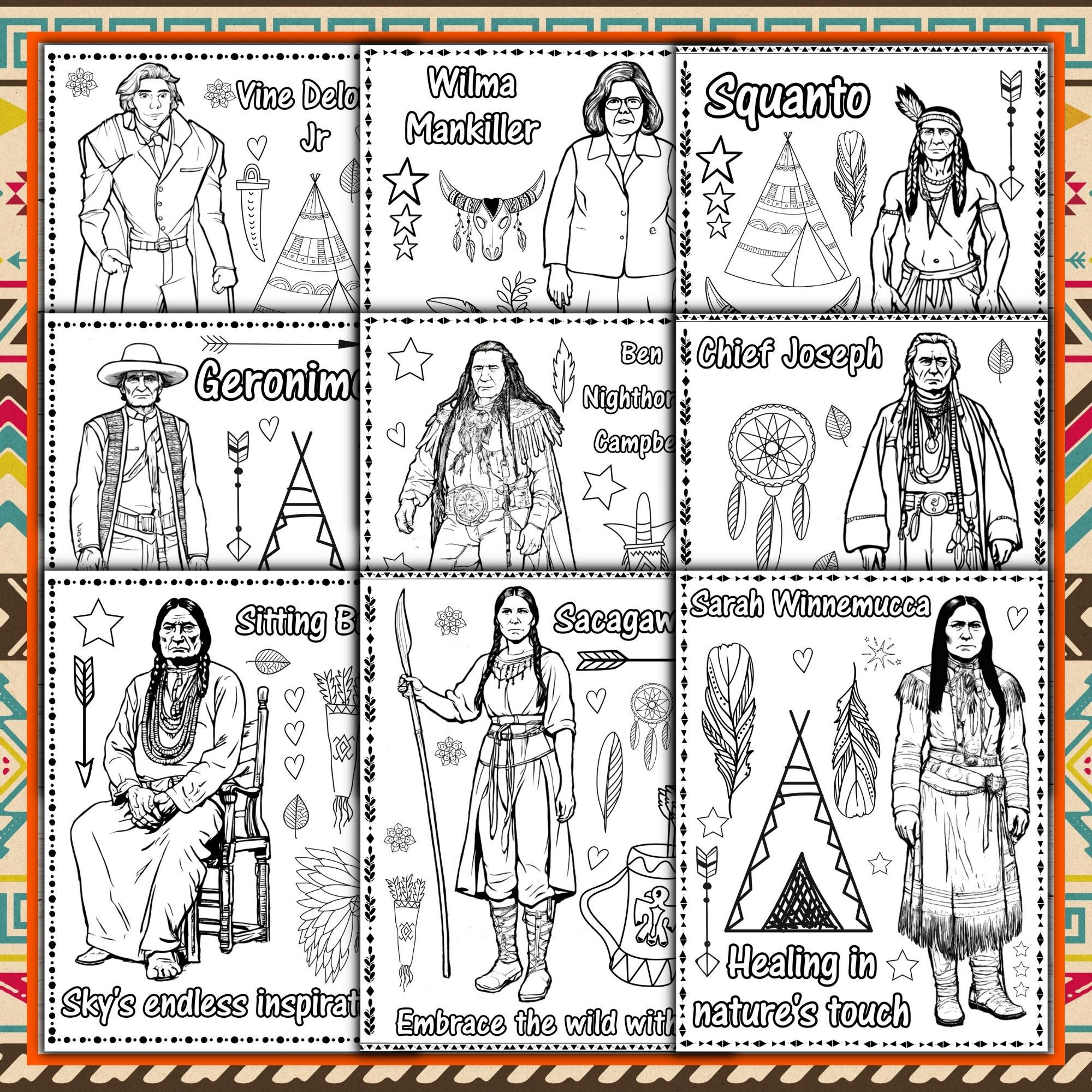 Native american heritage month coloring pages leaders coloring sheets k