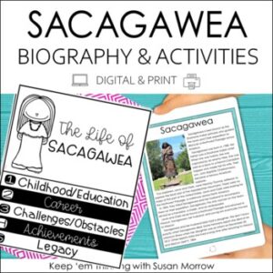 Sacagawea biography reading response activities digital print