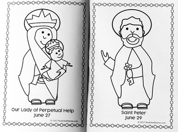 Catholic saints coloring book for june by real life at home tpt