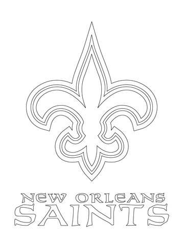 New orleans saints logo coloring page free printable coloring pages