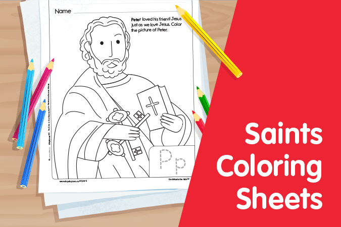 Saints coloring sheets