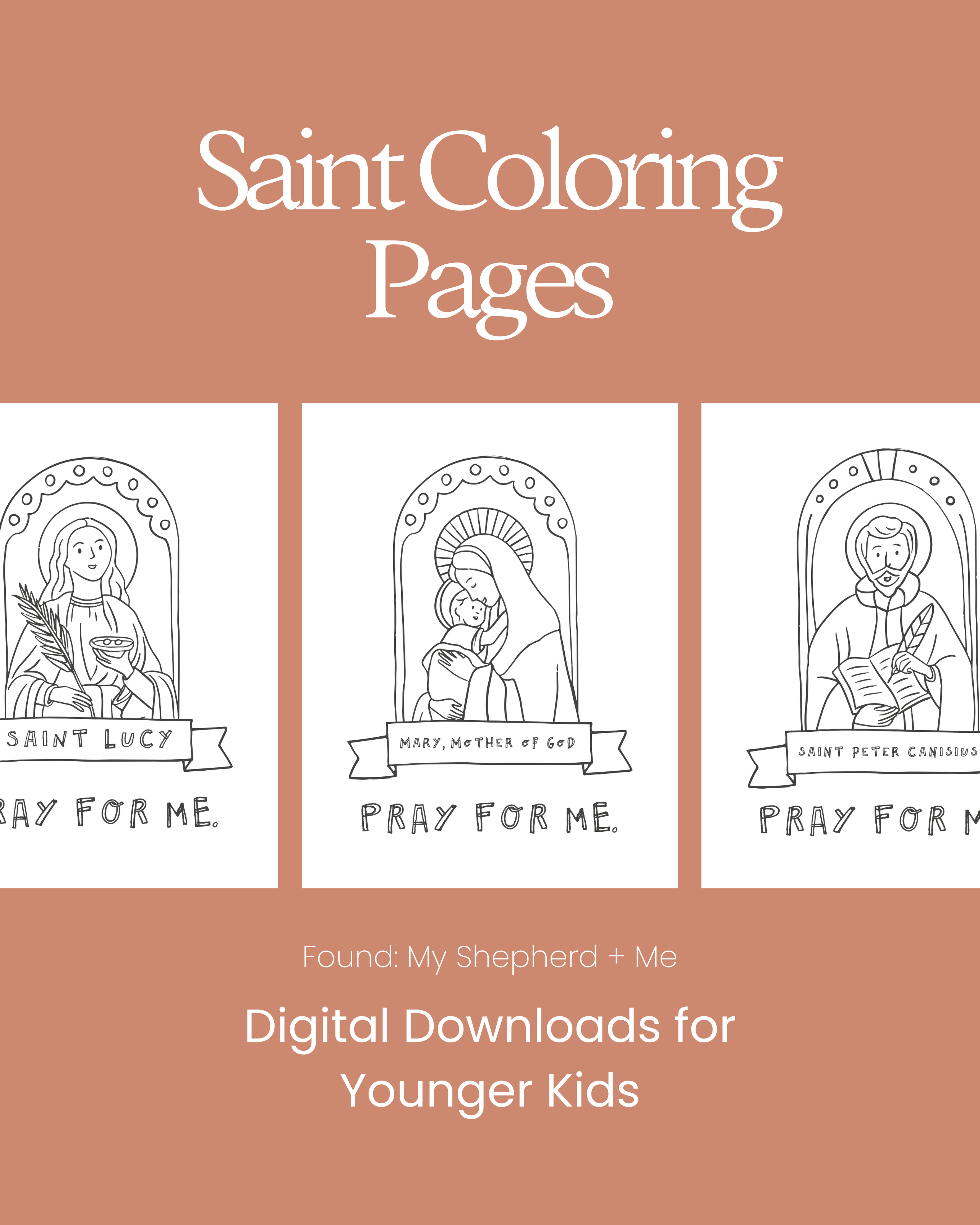 Advent coloring pages of the good shepherd and me