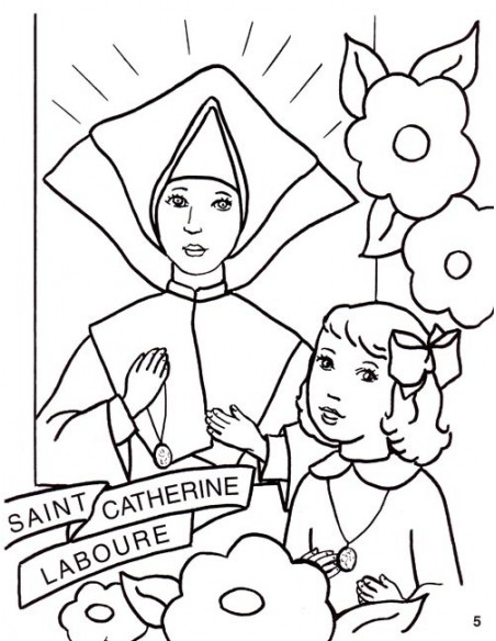 Coloring book about the saints