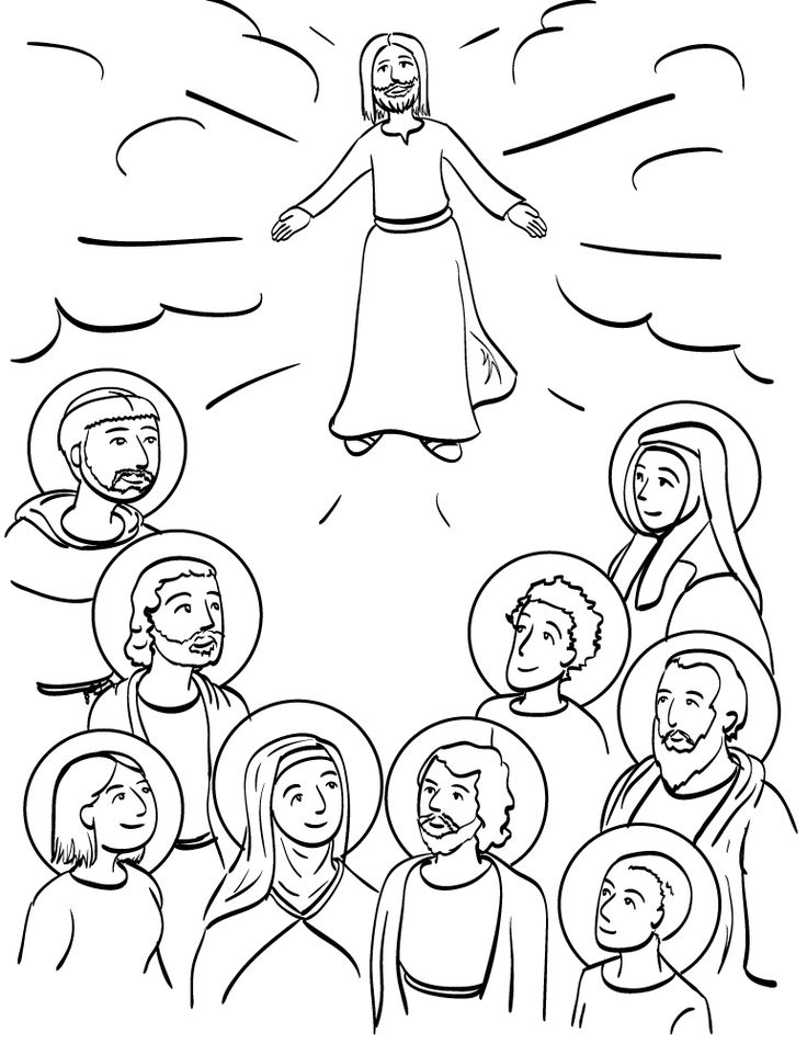 Munion of saints coloring page