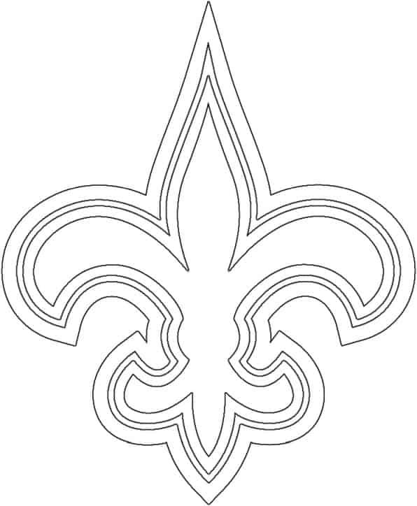 New orleans saints logo coloring page