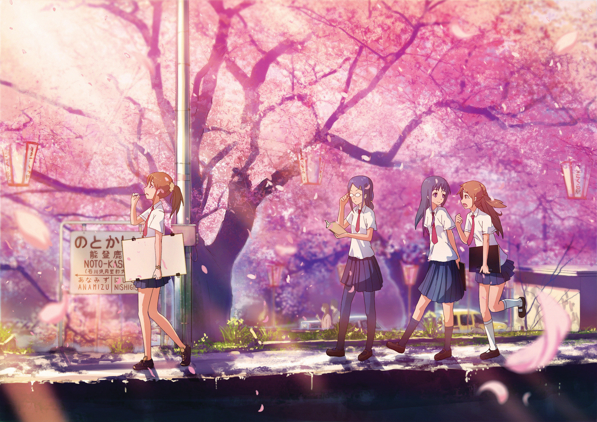 Sakura tree anime wallpaper â