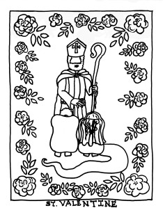St valentine coloring page the homely hours