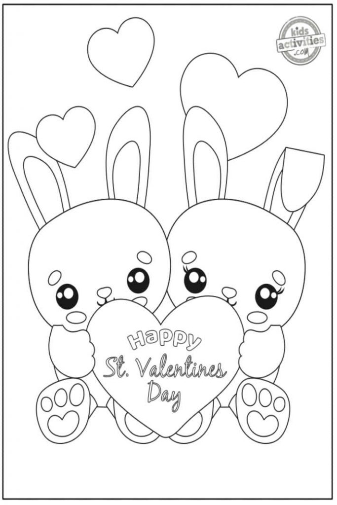 St valentine coloring pages for kids to print color kids activities blog