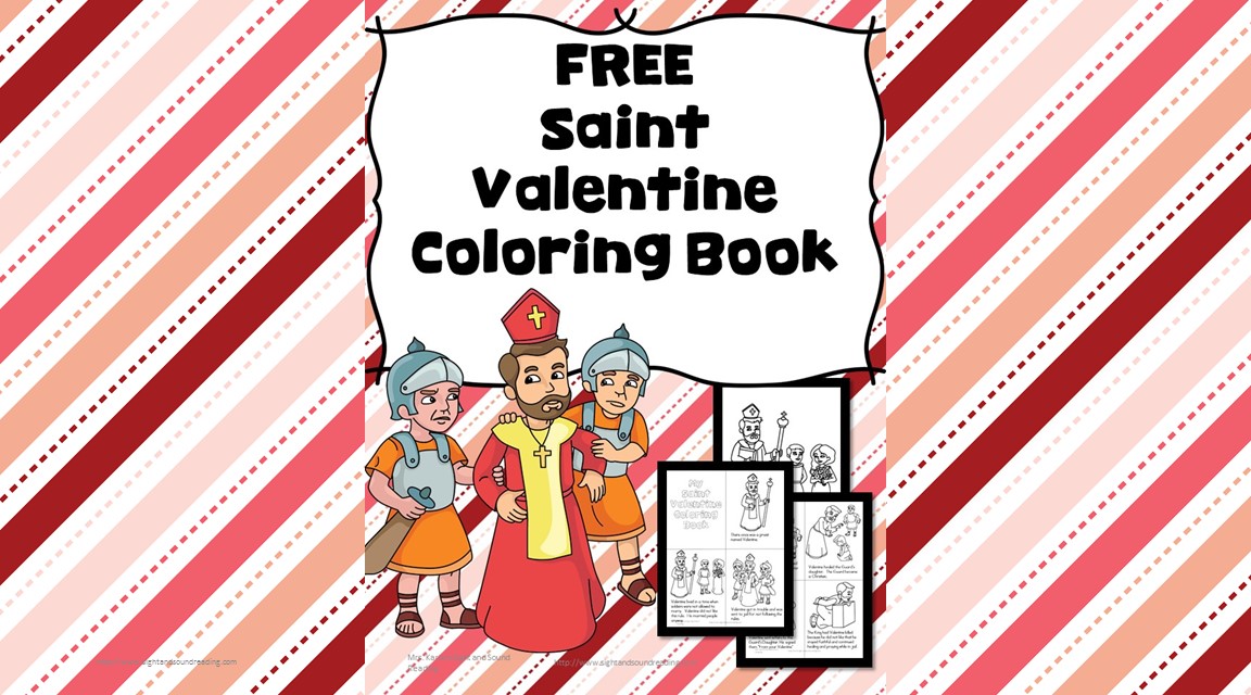 Saint valentine coloring page mrs karles sight and sound reading