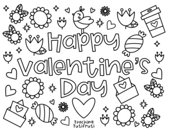 Bundle valentines coloring pages dia del amor y amistad san valentin