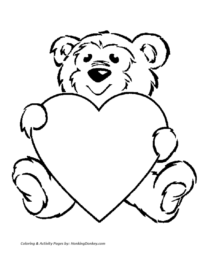 Valentines day hearts coloring pages