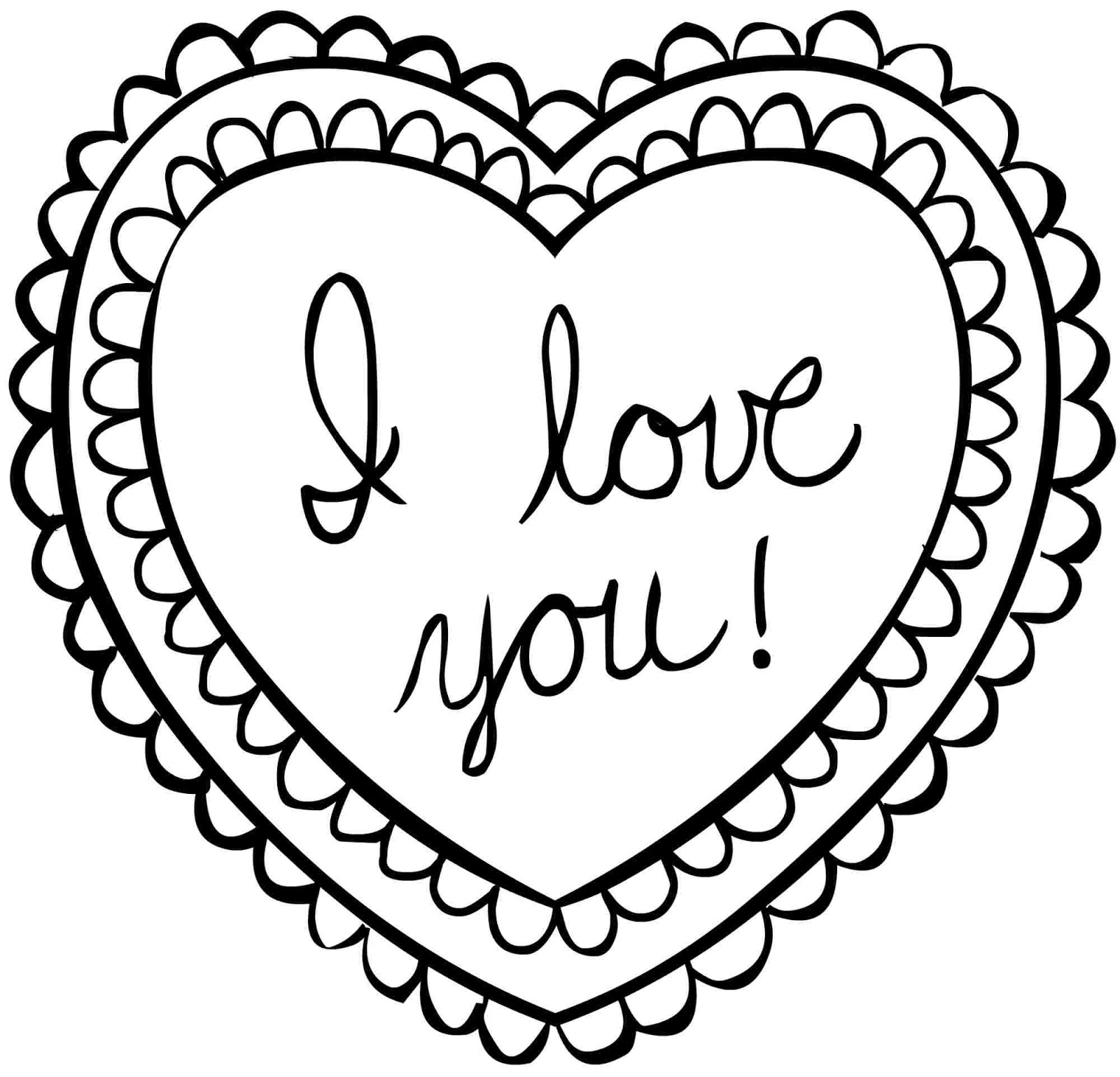 Valentine coloring pages