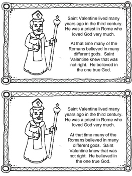 St valentine booklet and coloring page by raising up saints tpt