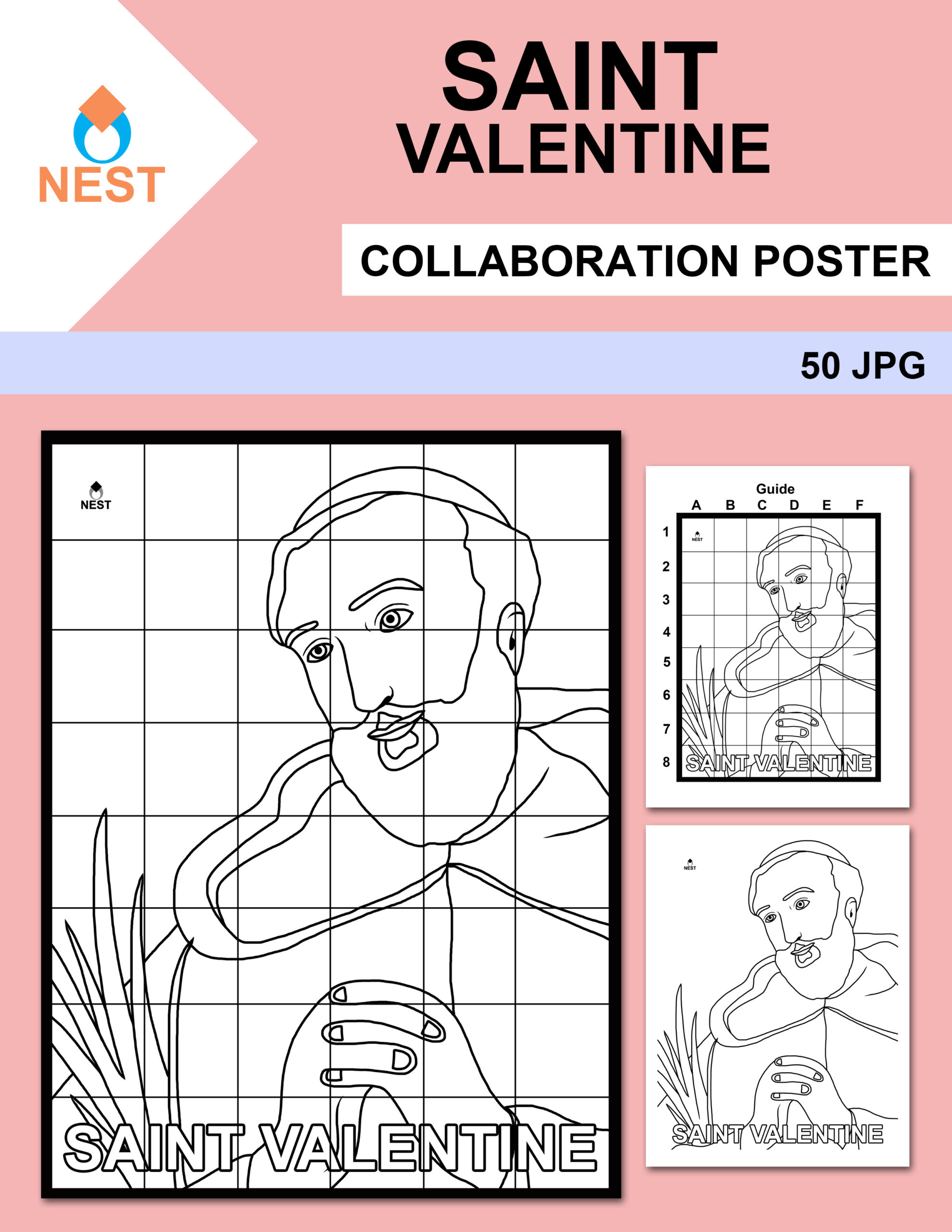 Saint valentine collaboration poster made by teachers