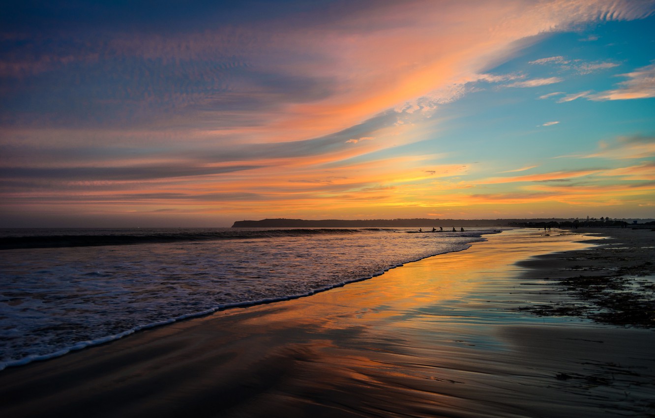 Wallpaper sand beach sunset the ocean california san diego images for desktop section ððµðð