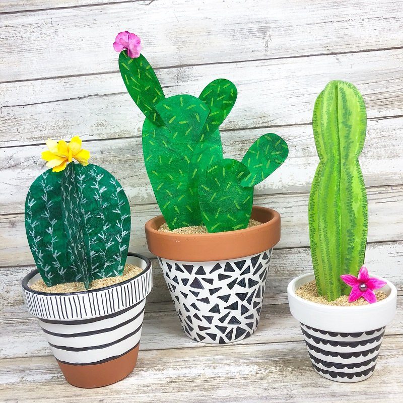 How to upcycle faux cactus tutorial