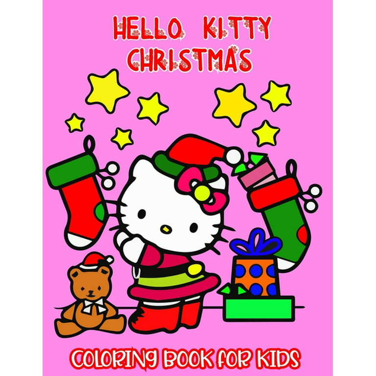 Hello kitty christmas coloring book for kids loveable gifts for holiday hello kitty christmas coloring book to increase happiness fun paperback