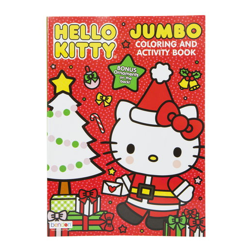 Hello kitty jumbo christmas coloring activity book five below let go have fun