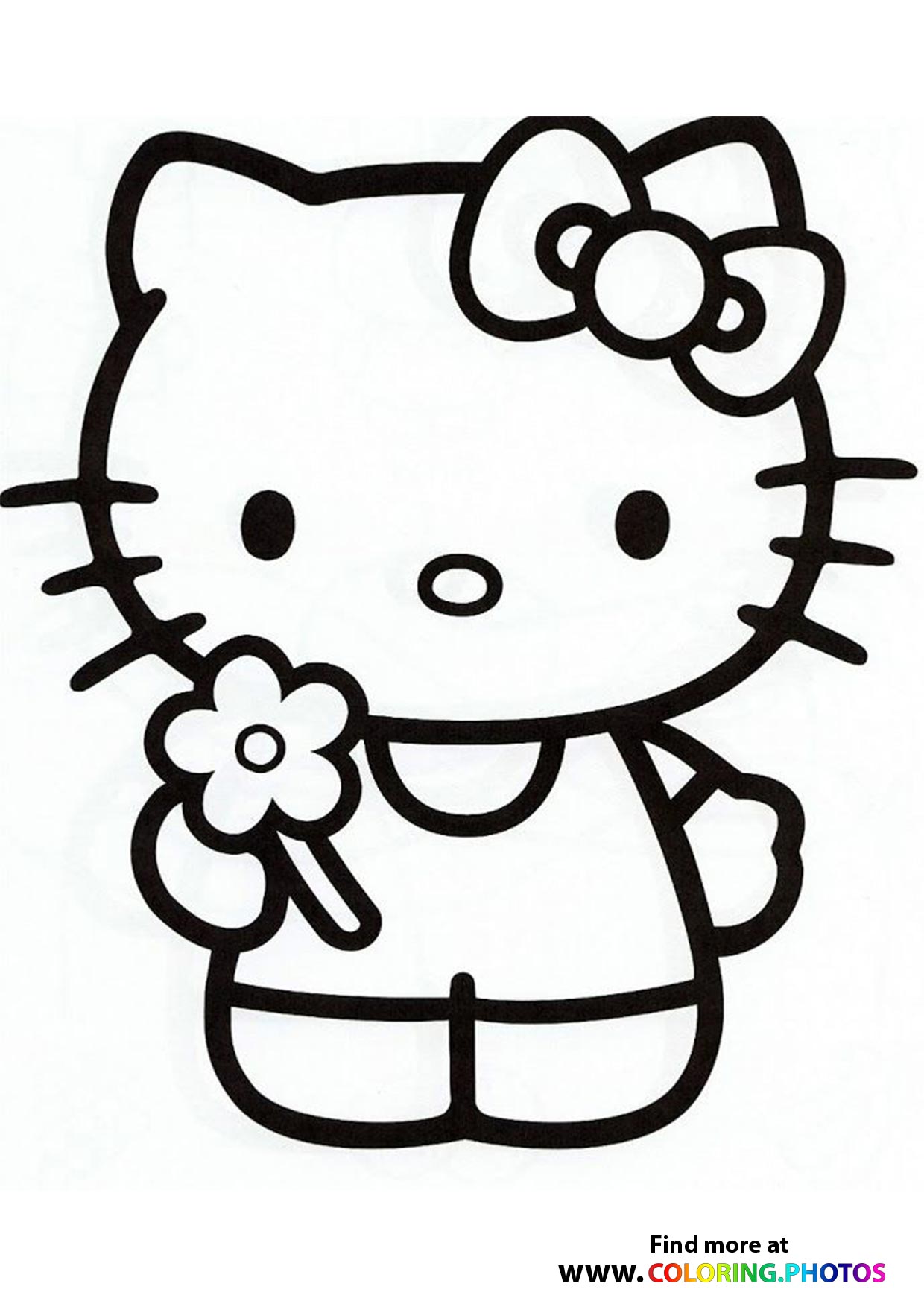 Hello kitty with flower