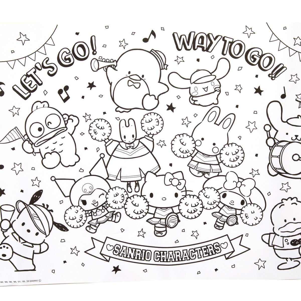 Hello kitty friends coloring pages roll