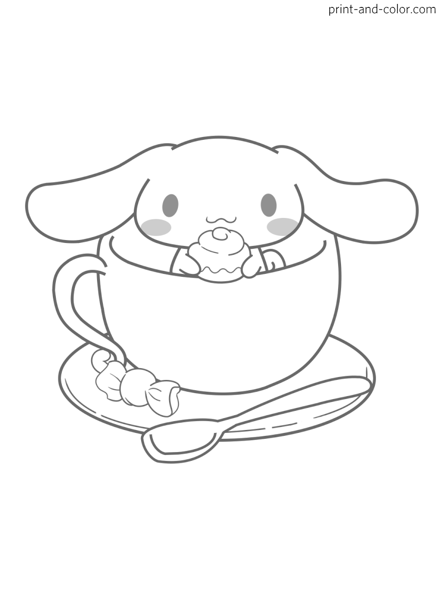 Cinnamoroll coloring pages print and color