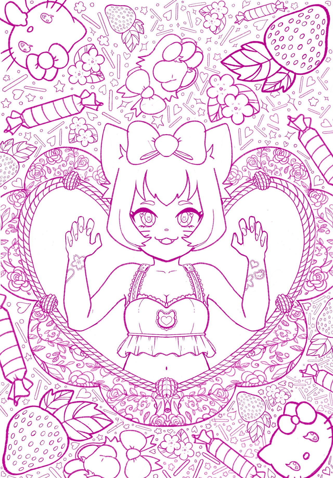 Sanrio coloring pages by pikarawrification on