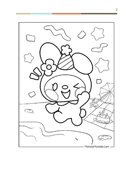 Sanrio coloring pages by the coloring cove tpt