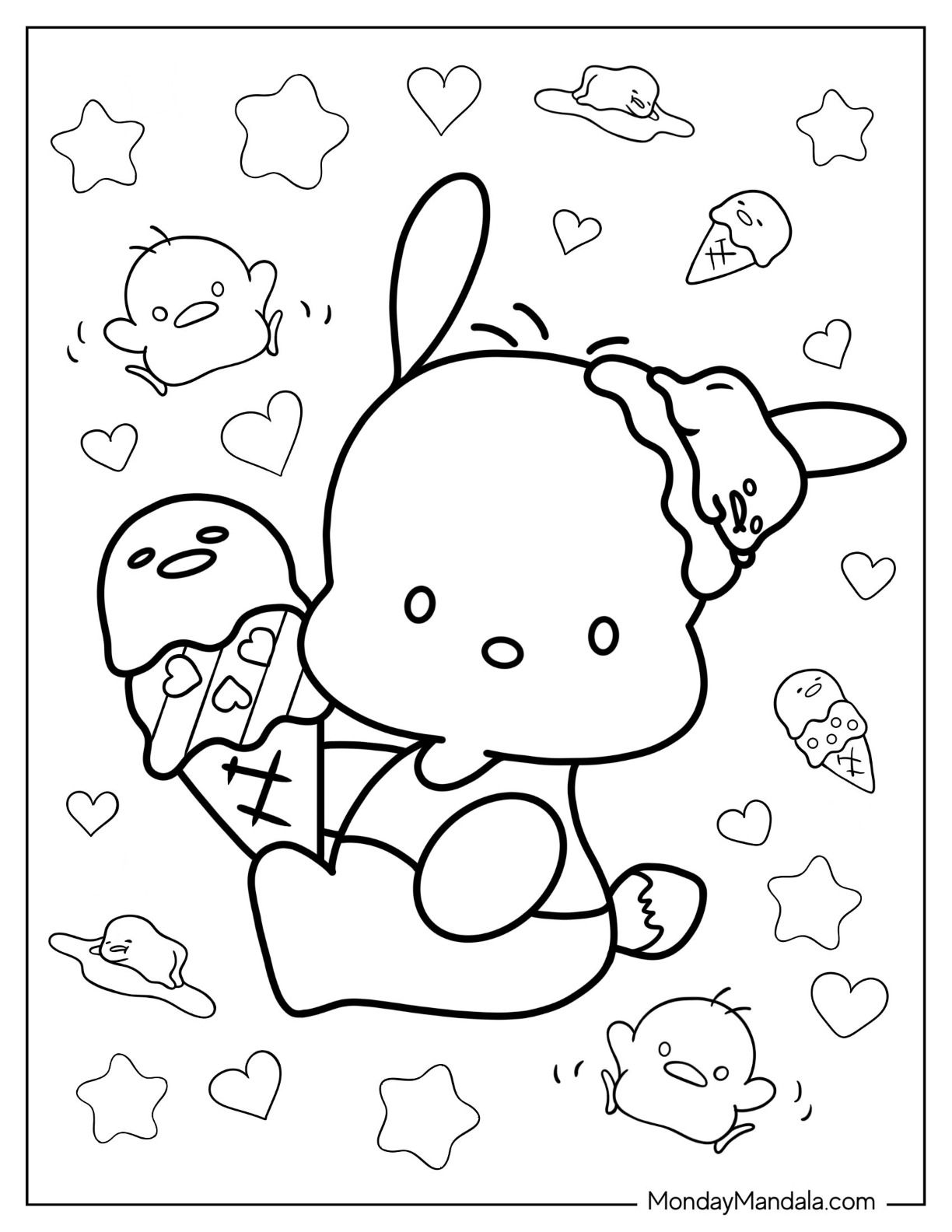 Sanrio coloring pages free pdf printables hello kitty colouring pages hello kitty coloring cute coloring pages